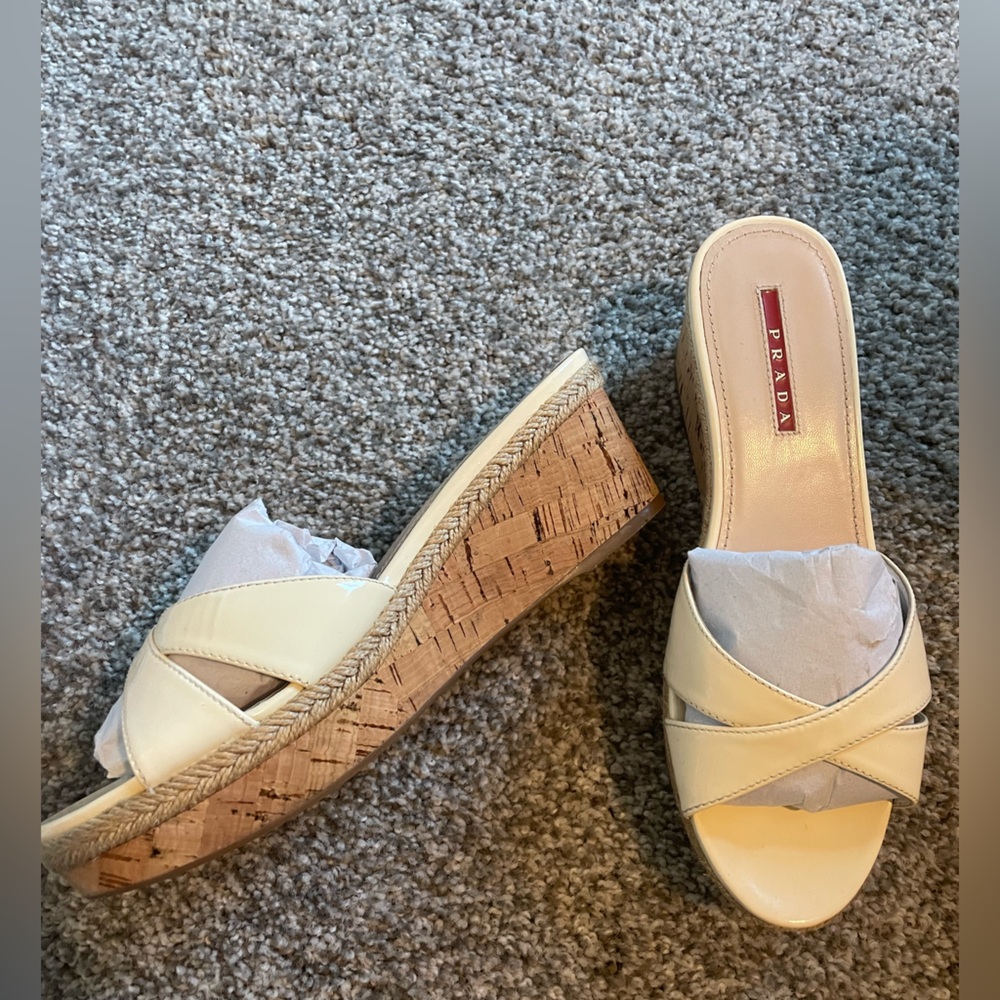 Prada Bianco Calzature Donna Sandals